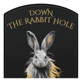 Das Phantastische graue Kaninchen Türschild