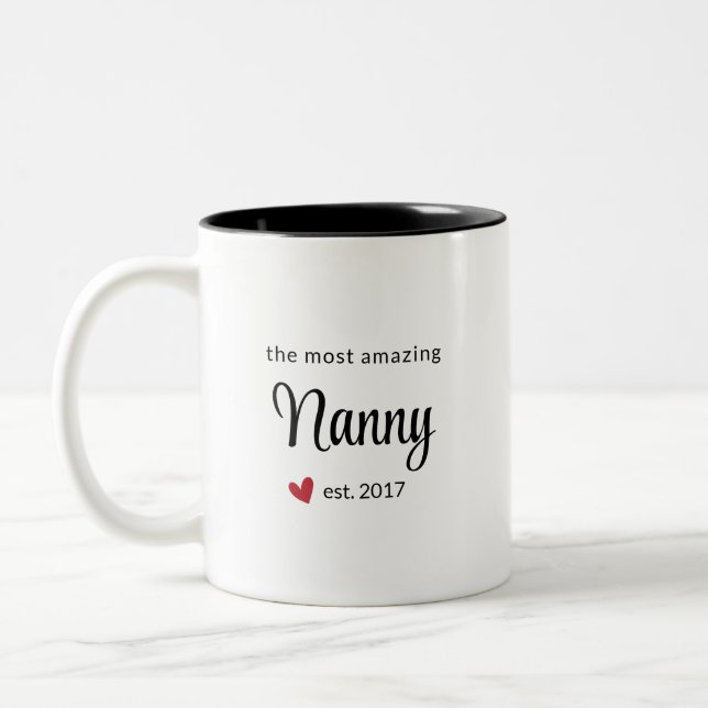 Das Phantastischste Geschenk für das Foto "Nanny E Zweifarbige Tasse (Links)