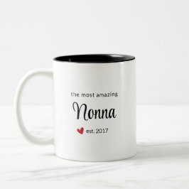 Das Phantastischste Nonna Est Date Foto Geschenk Zweifarbige Tasse