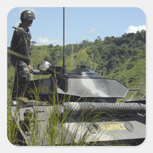 Das philippinische Marinebataillon-Landungs-Team Quadratischer Aufkleber