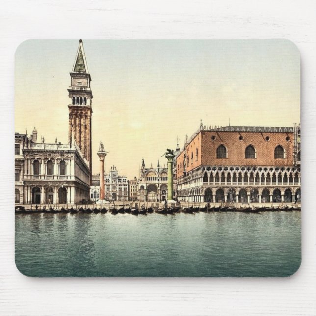 Das Piazzetta, Klassiker Photochrom Venedigs, Mousepad (Vorne)