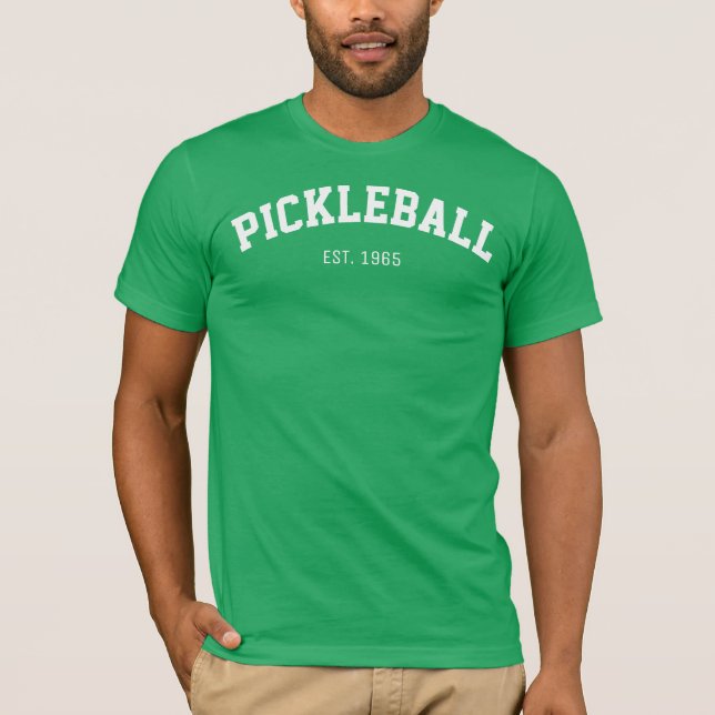 Das PICKLEBALL athletisches Jersey (Grün) der T-Shirt (Vorderseite)