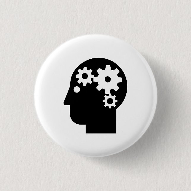 "Das Piktogramm-Knopf der psychischen Gesundheiten Button (Vorderseite)