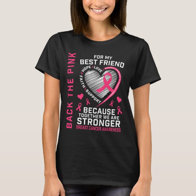Das Pink Best Friend Breast Cancer Awareness Shirt (Vorderseite)