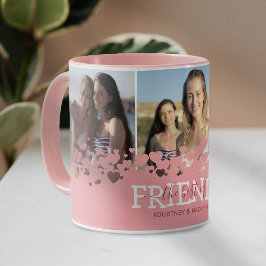 Das Pink-Foto der besten Freunde Tasse