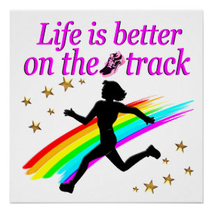 DAS PINKLEBEN IST BESSER AUF DER TRACK-DESIGN POSTER