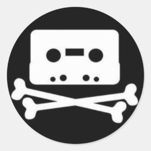 DAS PIRATEN-BUCHT-BAND-LOGO RUNDER AUFKLEBER