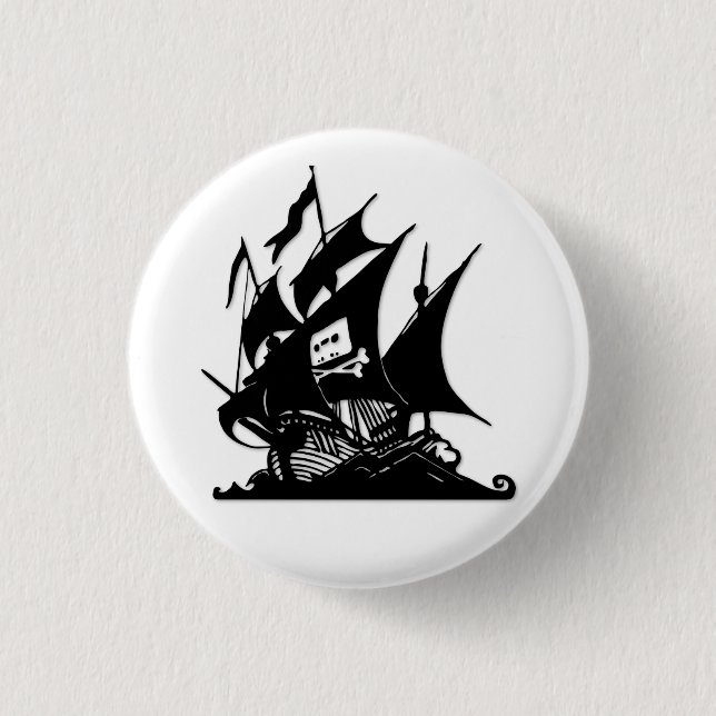Das Piraten-Bucht-Logo-Schiff Button (Vorderseite)