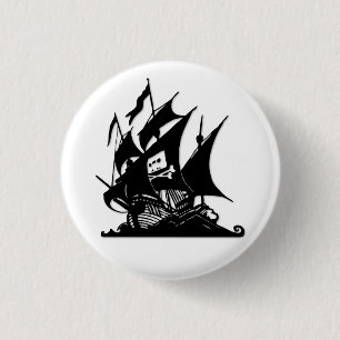 Das Piraten-Bucht-Logo-Schiff Button