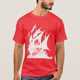 Das Piraten-Bucht-Logo-Schiff T-Shirt