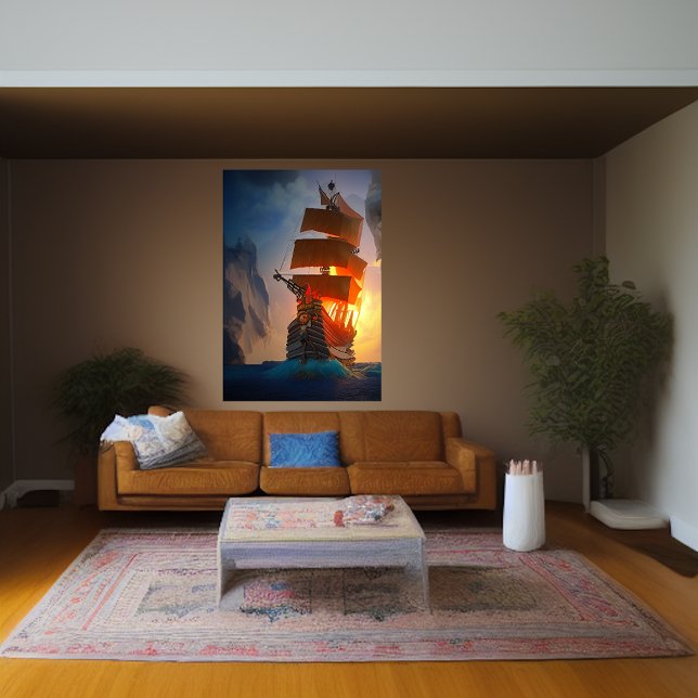 Das Piratenschiff auf See | AI Art Poster (Von Creator hochgeladen)