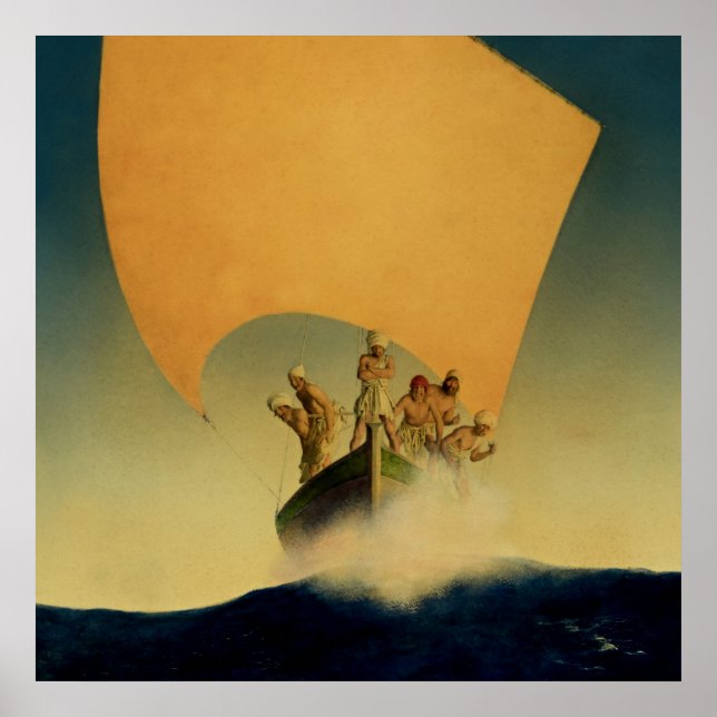 "Das Piratenschiff" von Maxfield Parrish Poster (Vorne)