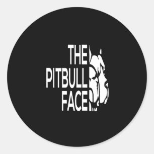 Das Pitbull-Gesicht Runder Aufkleber