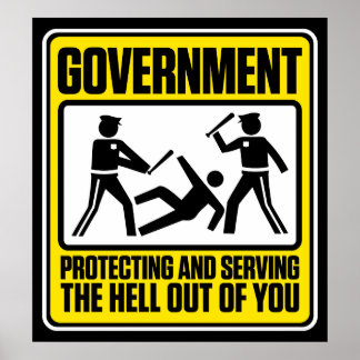 Das Plakat der Regierung zur Warnung