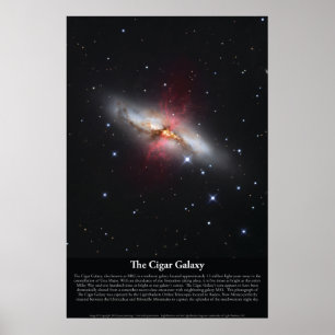 Das Plakat der Zigarren-Galaxie-(M82)