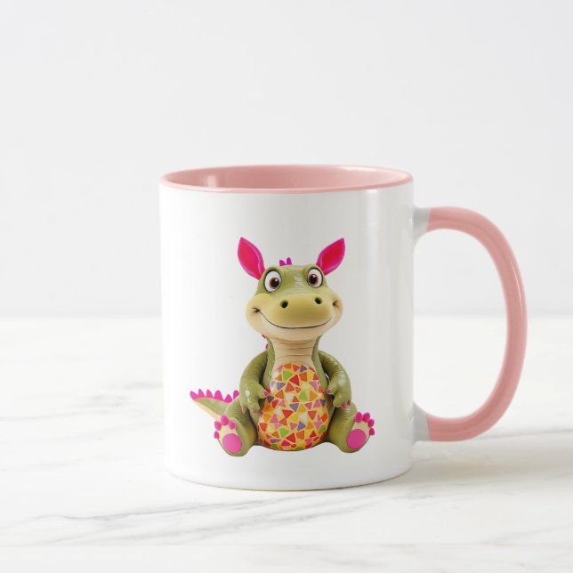 Das Plüsch eines süßen Dinosauriers. Tasse (Rechts)