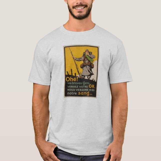 Das "Poilu" von WWI - Reenacting T-Shirt (Vorderseite)