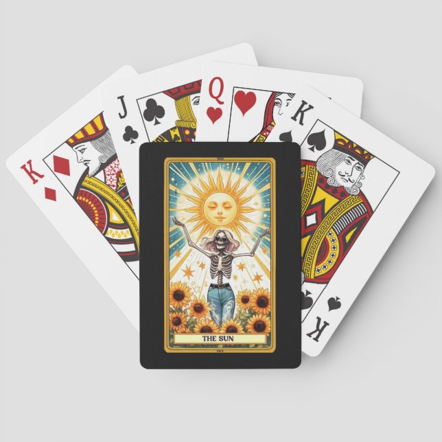 Das Poker der Sun Skeleton Tarot Card Spielkarten (Rückseite)