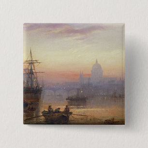 Das Pool von London an Sonnenuntergang, 1876 Button