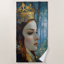 Das Portrait der Königin über das verlorene Herz Strandtuch