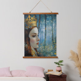 Das Portrait der Königin über das verlorene Herz Wandteppich Mit Holzrahmen