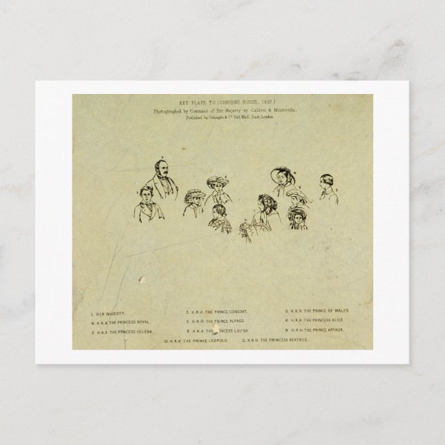 Das Portrait der königlichen Familie in Osbor Postkarte (Vorderseite)