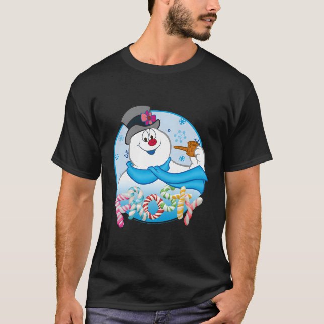 Das Portrait der schneebedeckten Briefe T-Shirt (Vorderseite)