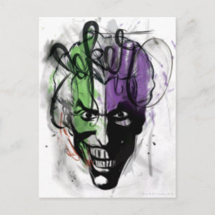 Das Portrait des Joker Neon Airbrush Postkarte
