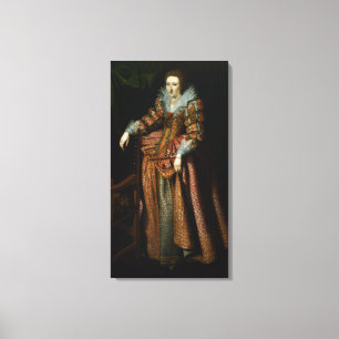 Das Portrait einer Frau soll aus dem Leinwanddruck