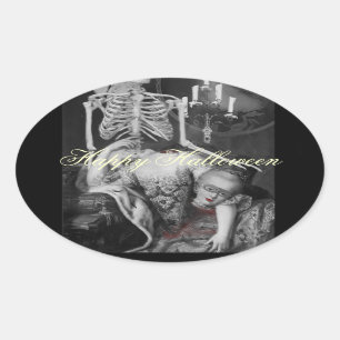 Das Portrait Ovaler Aufkleber