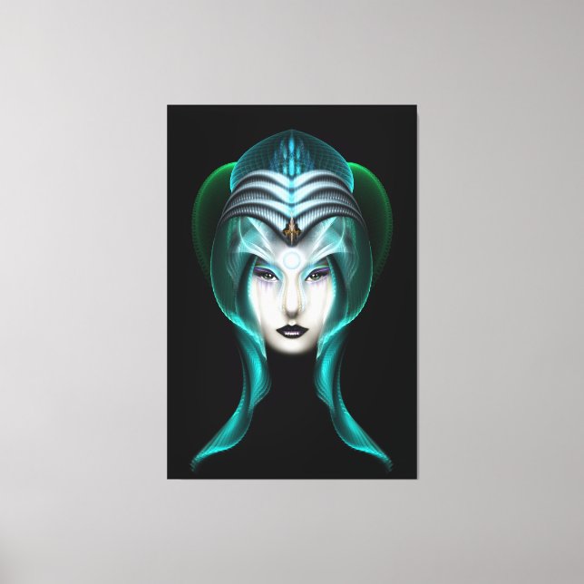 Das Portrait von Cyiria ISO Schwarze Canvas drucke (Vorderseite)