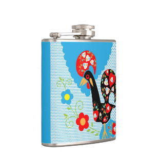 Das portugiesische Rooster von Barcelos Flachmann