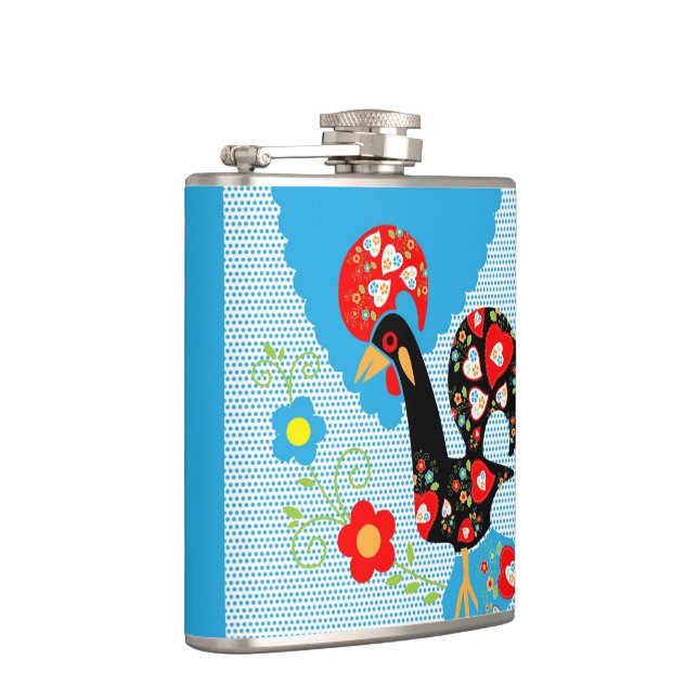 Das portugiesische Rooster von Barcelos Flachmann (Rechts)