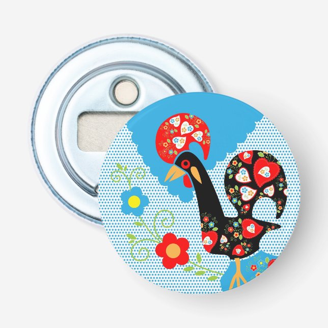 Das portugiesische Rooster von Barcelos Flaschenöffner (Vorderseite)