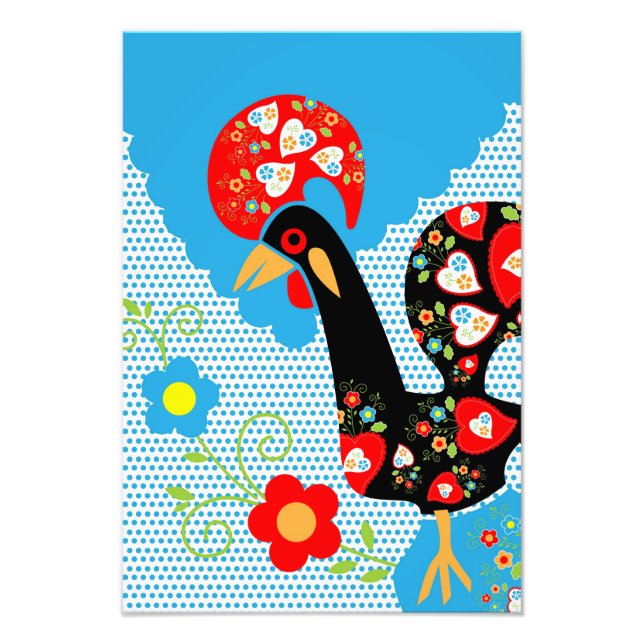 Das portugiesische Rooster von Barcelos Fotodruck (Vorne)