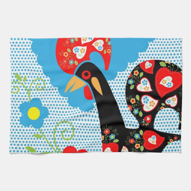 Das portugiesische Rooster von Barcelos Handtuch (Horizontal)