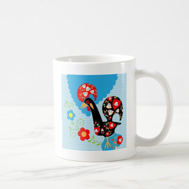 Das portugiesische Rooster von Barcelos Kaffeetasse (Rechts)