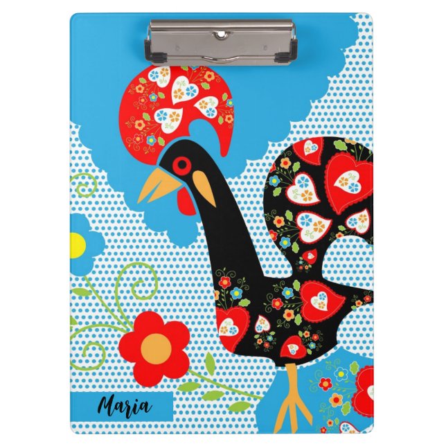Das portugiesische Rooster von Barcelos Klemmbrett (Vorderseite)