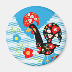 Das portugiesische Rooster von Barcelos Magnet