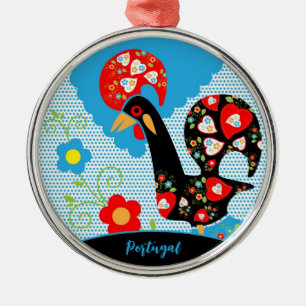 Das portugiesische Rooster von Barcelos Ornament Aus Metall