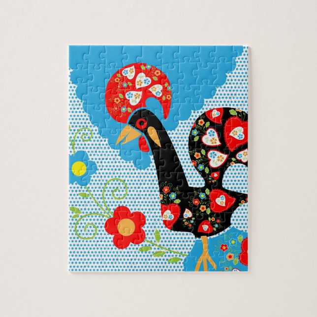 Das portugiesische Rooster von Barcelos Puzzle (Vertikal)