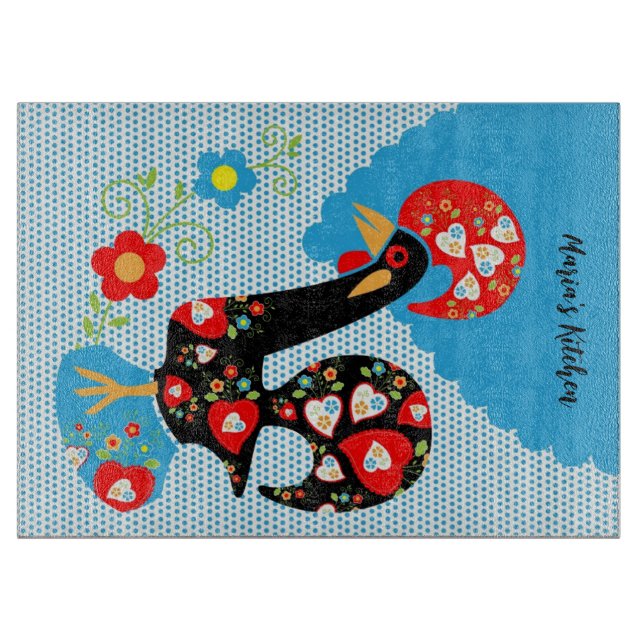 Das portugiesische Rooster von Barcelos Schneidebrett (Vorderseite)