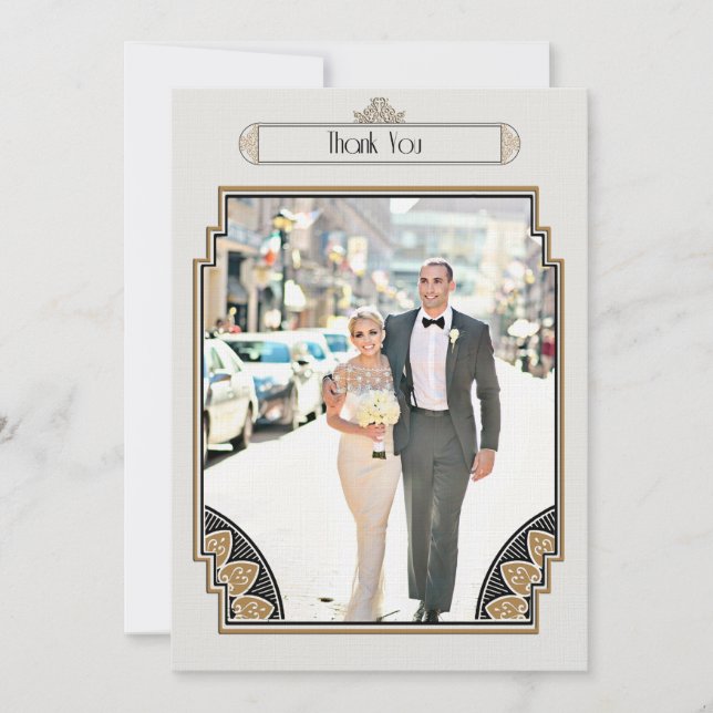 Das Posh Kunst-Deko-Gold danken Ihnen Dankeskarte (Vorderseite)