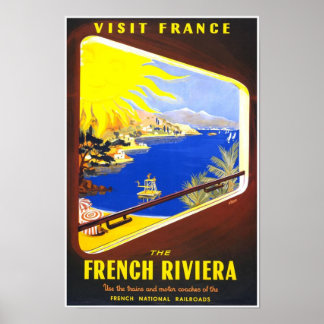 Das Poster an der französischen Riviera