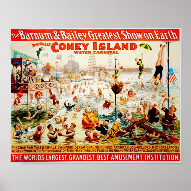 Das Poster der Great Coney Island Water Carnival (Vorne)