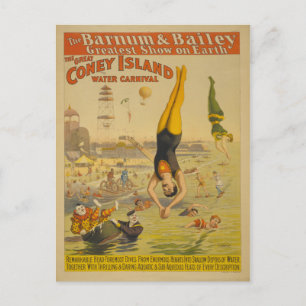 Das Poster der Great Coney Island Water Carnival Postkarte
