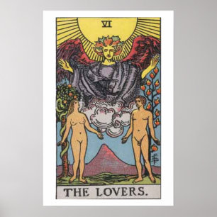 Das Poster der Lovers Tarot Card