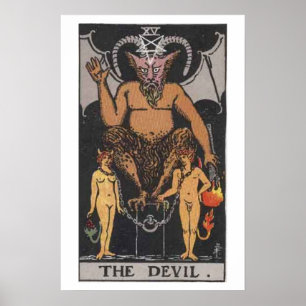 Das Poster der Tarot-Karte des Teufels