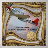 Das Poster der Tuskegee Airmen RED-SCHWANZES