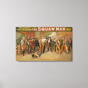 Das Poster des Squaw Man Western Theater Leinwanddruck
